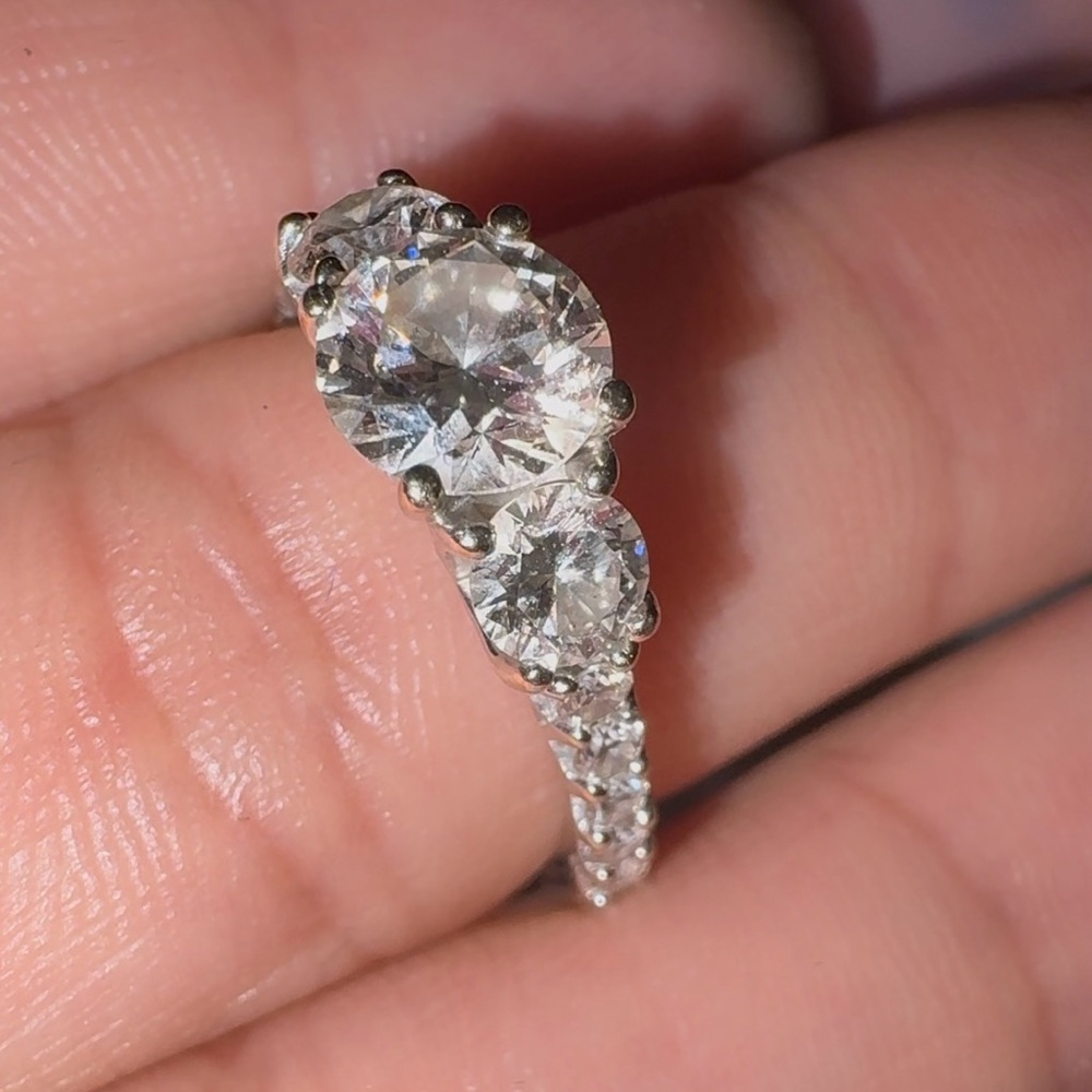 2.5 TCW Lab Grown Diamond Ring / 18k White Gold / LGD Certified